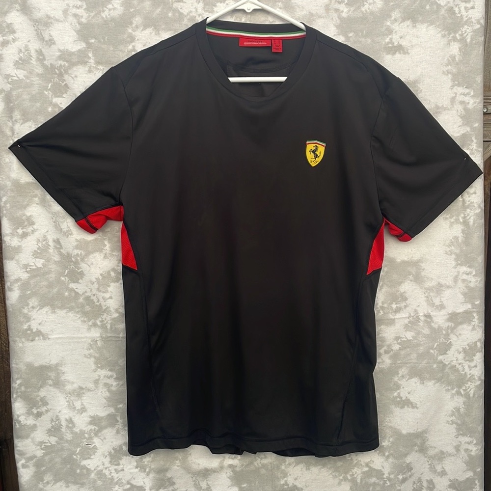Large Ferrari T-Shirt with Red Detailing